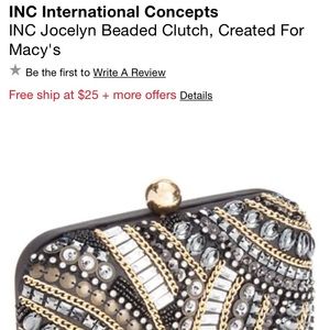Macy's  party clutch I.N.C International Concepts